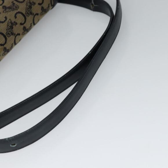 CELINE C Sulky Shoulder Bag Canvas Navy Gold - Picture 7 of 13